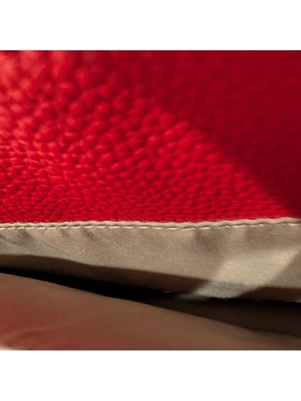 Nanette Lepore Red Pebble Leather Crossbody Bag. - Picture 5 of 9